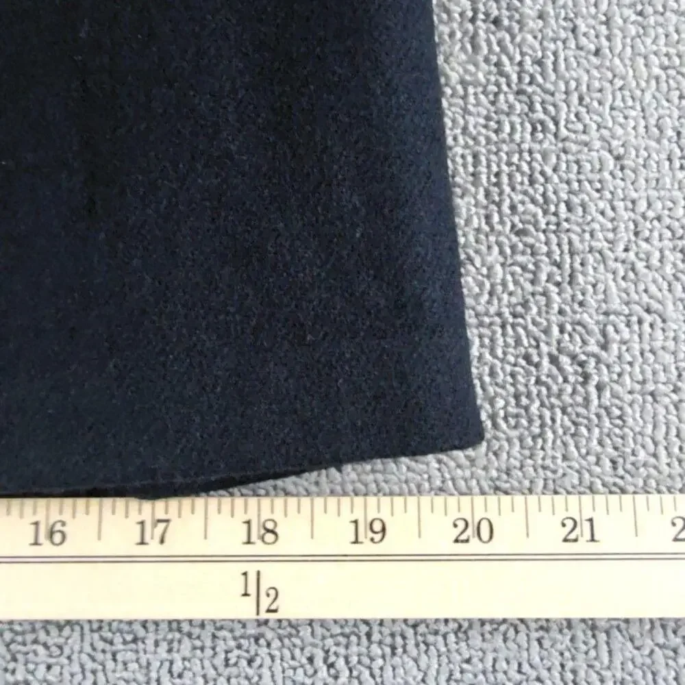 Vntg Sag Harbor Skirt Womens 8 Black Wool Straight Midi Lined Pockets Career
